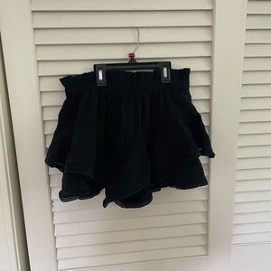 Aerie flowy black skort